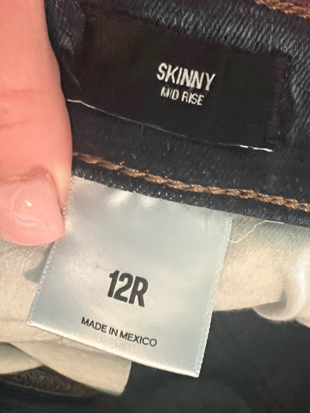 Express Mid Rise Skinny 12R Woman’s Blue Jeans - Picture 6 of 7
